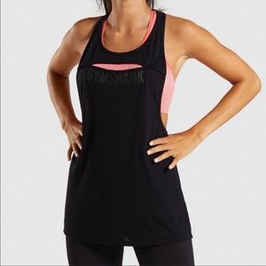 Gymshark Black Logo Cut Out Vest